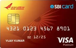 Air India SBI Platinum Credit Card card art